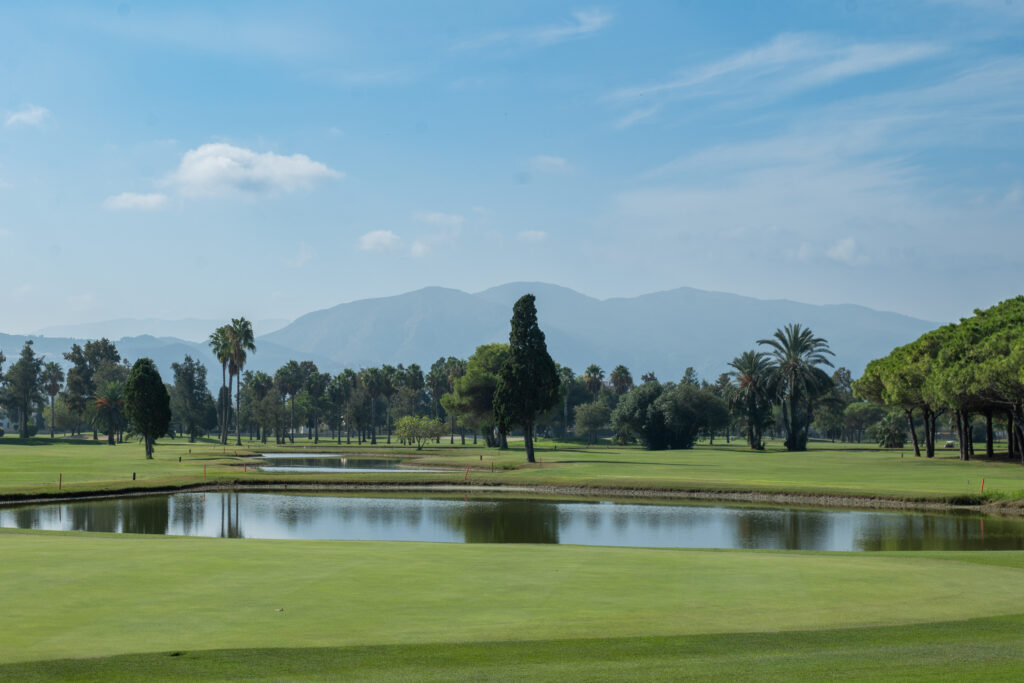 Zonas de césped tratadas contra Melolontha en un campo de golf