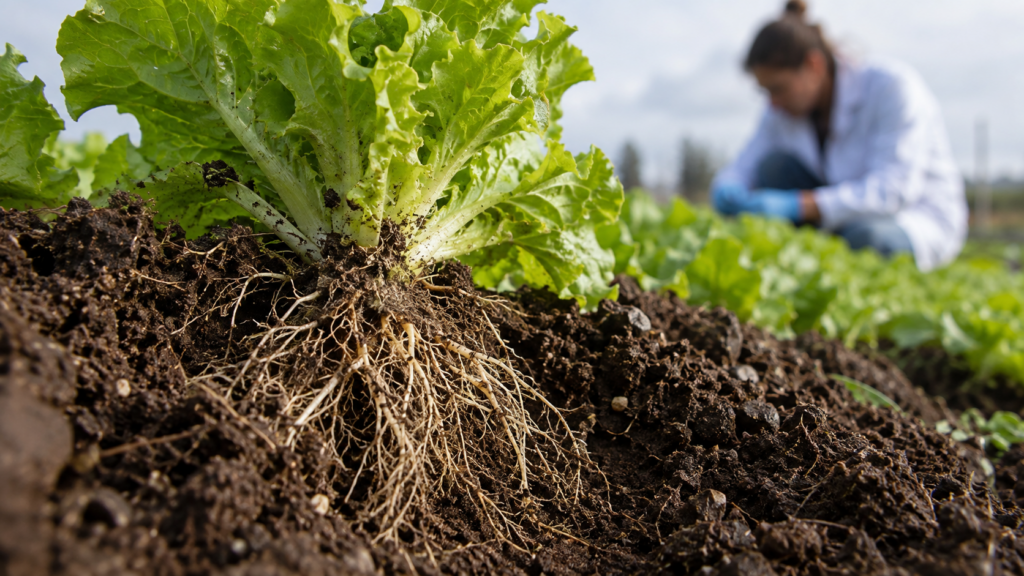 Rizosfera y raíces en microbiología aplicada al cultivo de lechuga